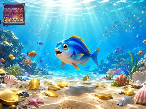 Tampilan antarmuka permainan Bingo Fishing di perangkat seluler